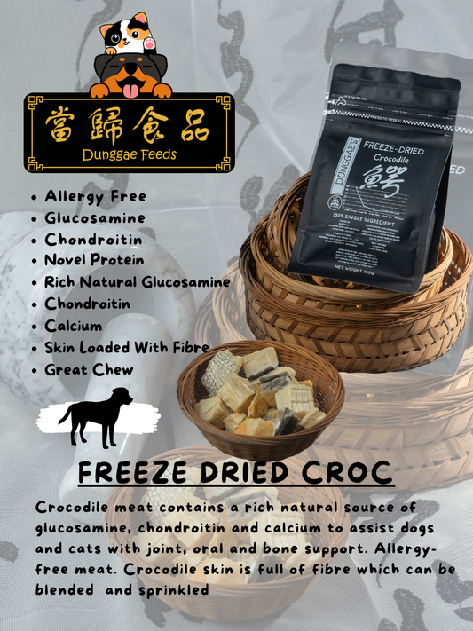 Freeze-Dried Crocodile (with Skin and Marrow)